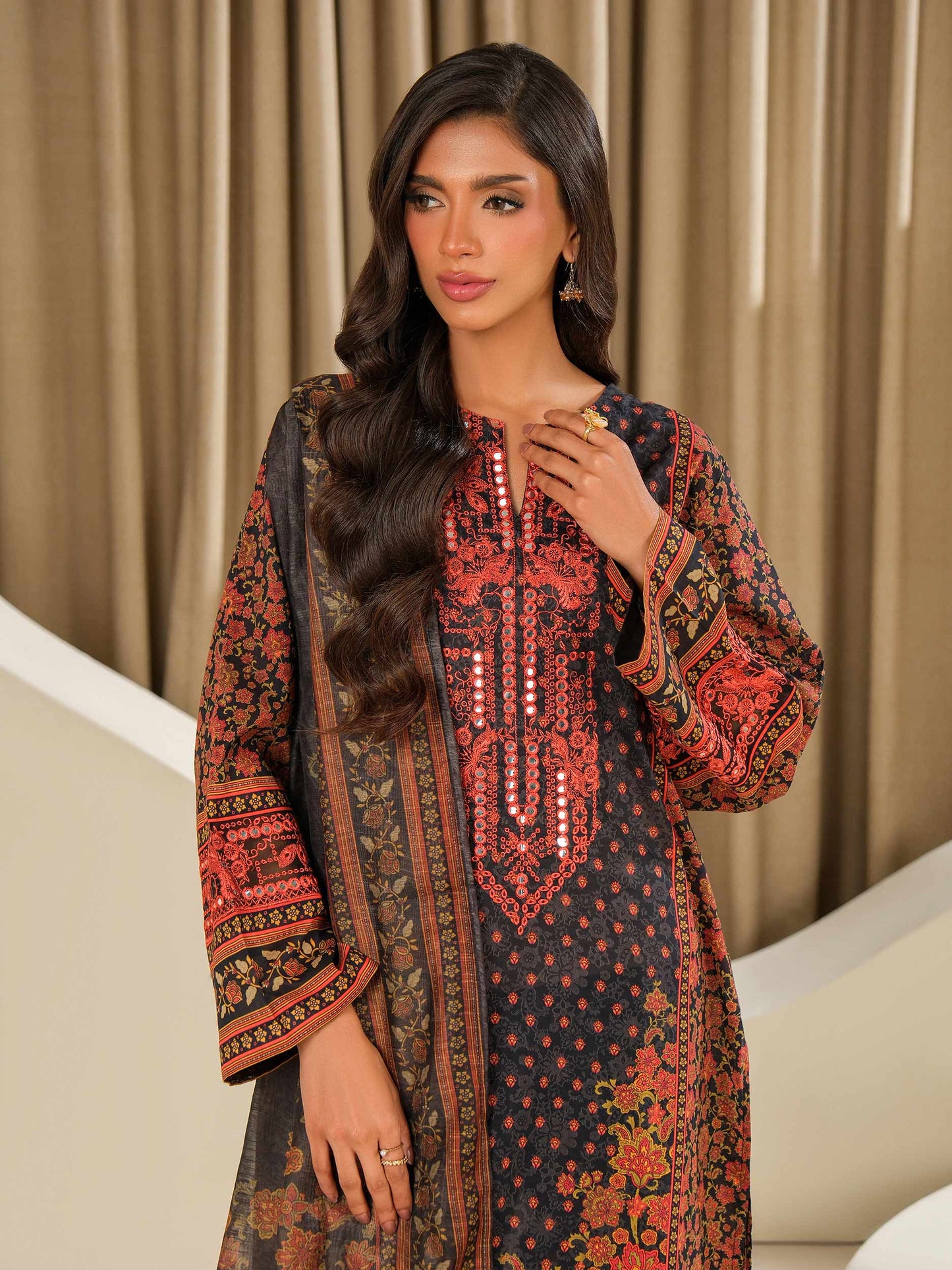 3 Piece Lawn Suit-Embroidered (Unstitched)