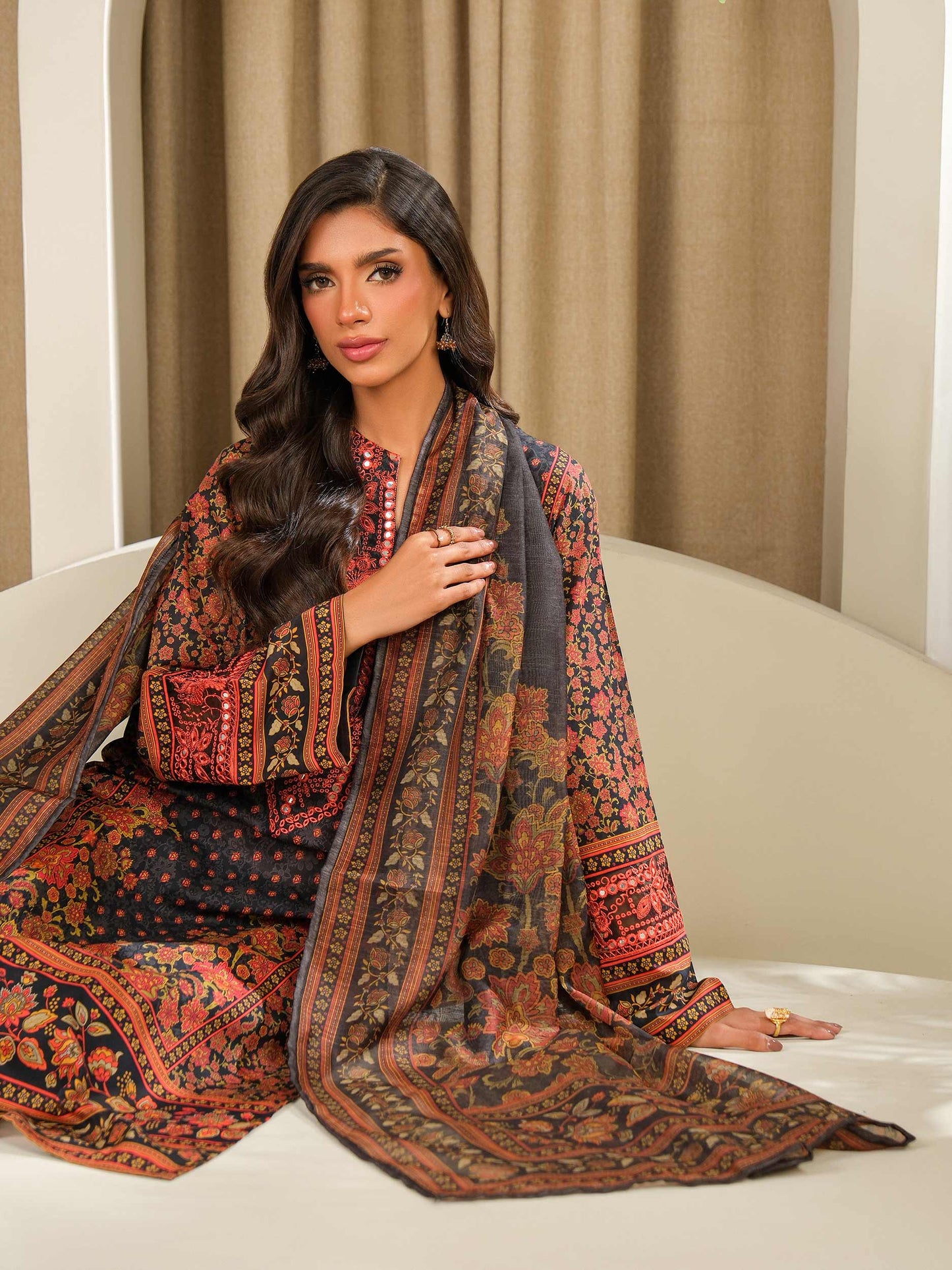 3 Piece Lawn Suit-Embroidered (Unstitched)