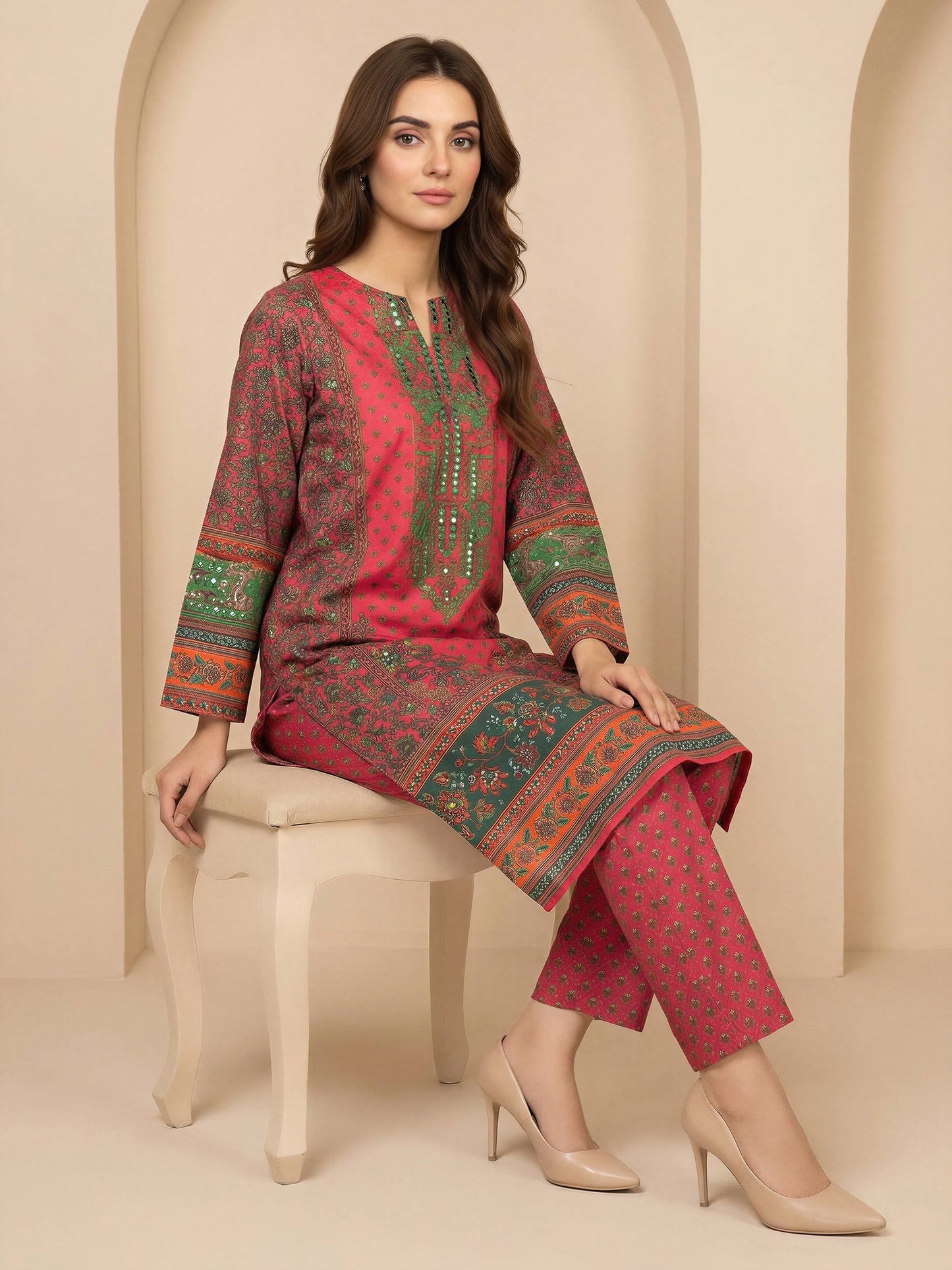 3 Piece Lawn Suit-Embroidered (Unstitched)
