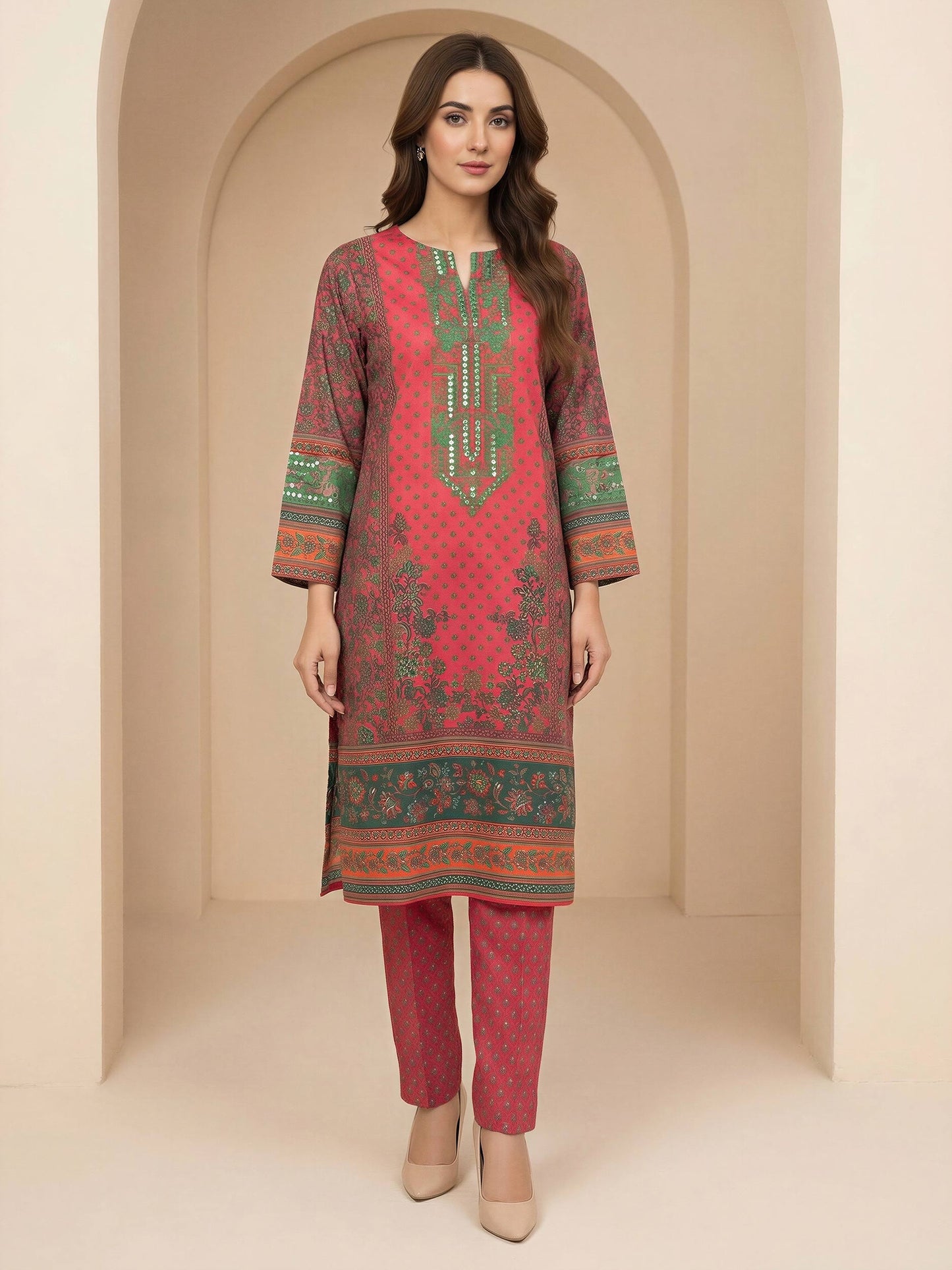3 Piece Lawn Suit-Embroidered (Unstitched)