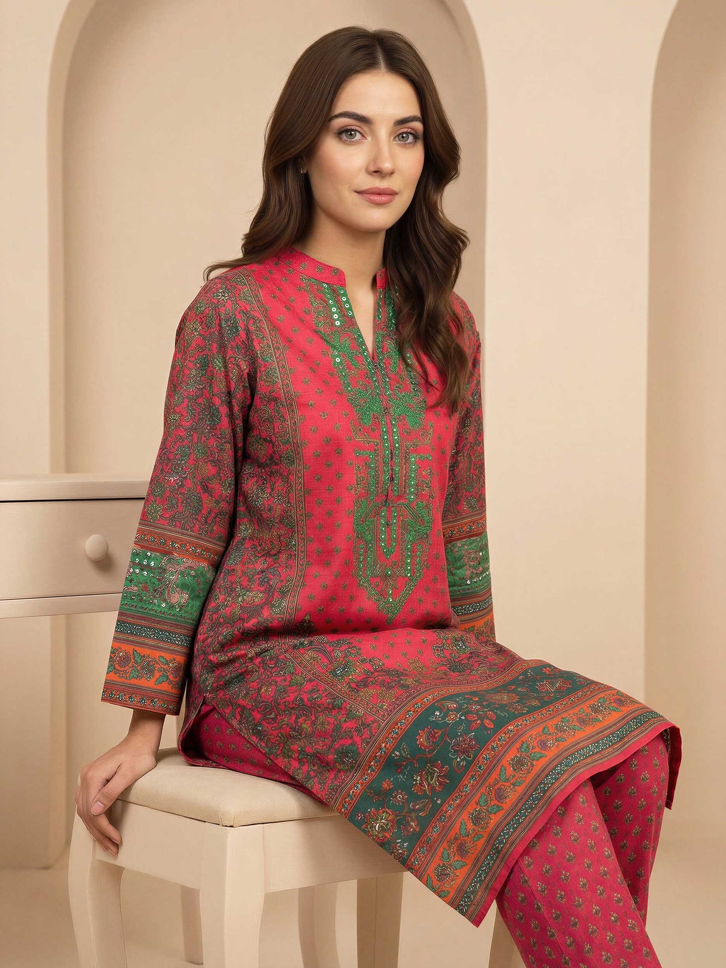 3 Piece Lawn Suit-Embroidered (Unstitched)
