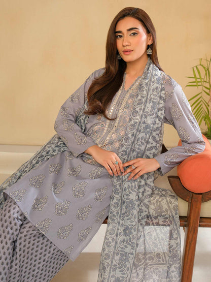 3 Piece Lawn Suit-Embroidered (Unstitched)