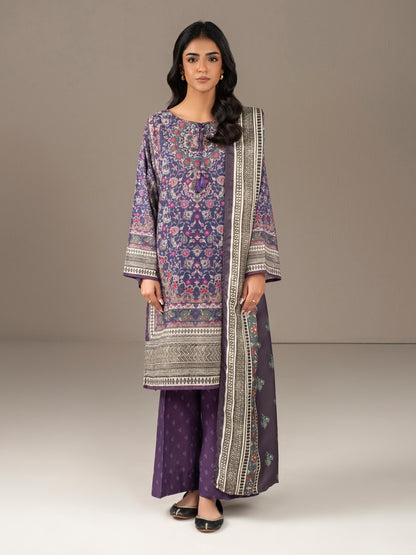 3 Piece Khaddar Suit-Printed (Unstitched)