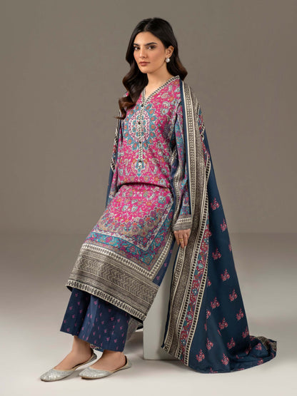 3 Piece Khaddar Suit-Printed (Unstitched)