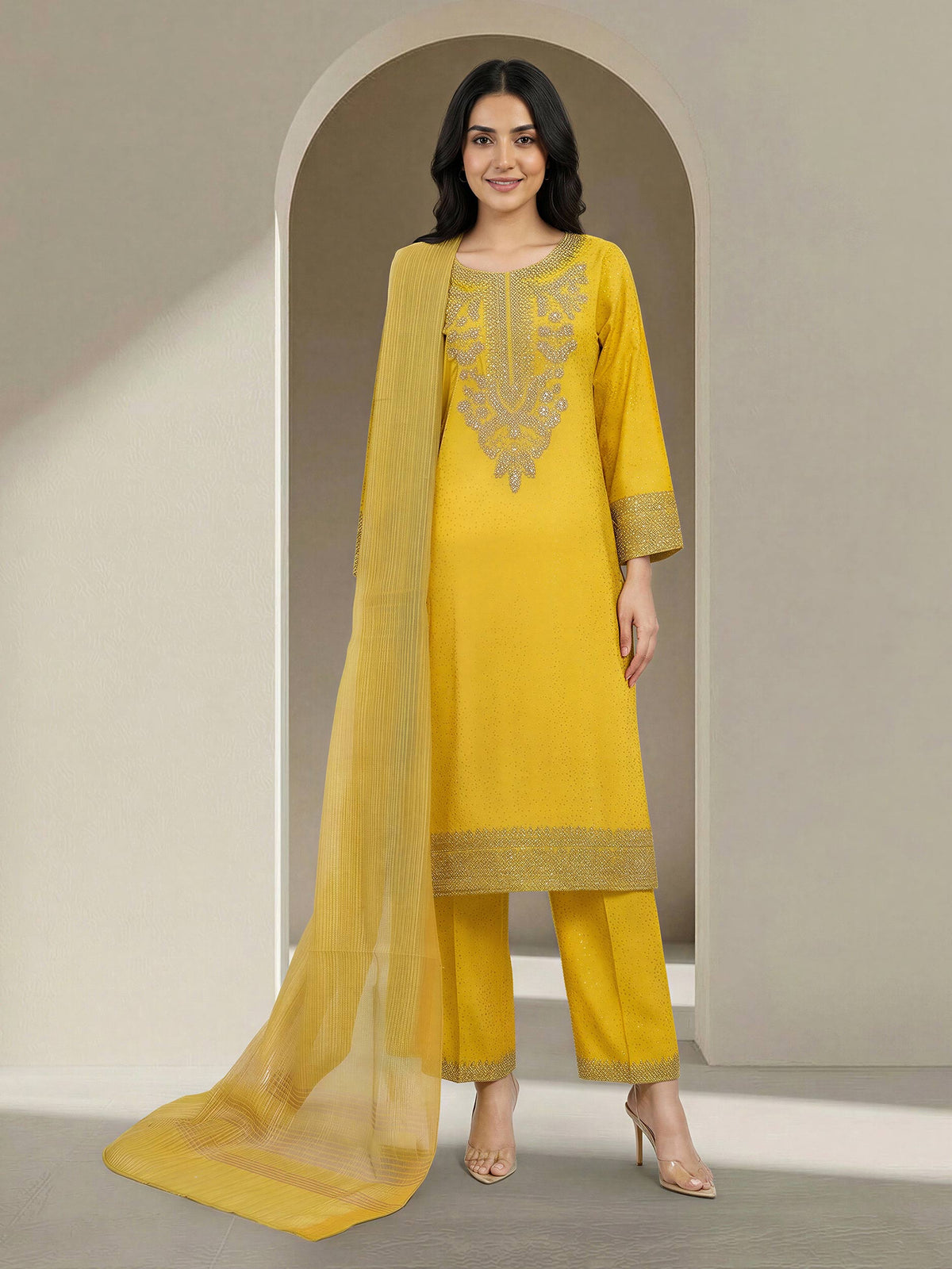 3 Piece Lawn Suit-Embroidered (Unstitched)