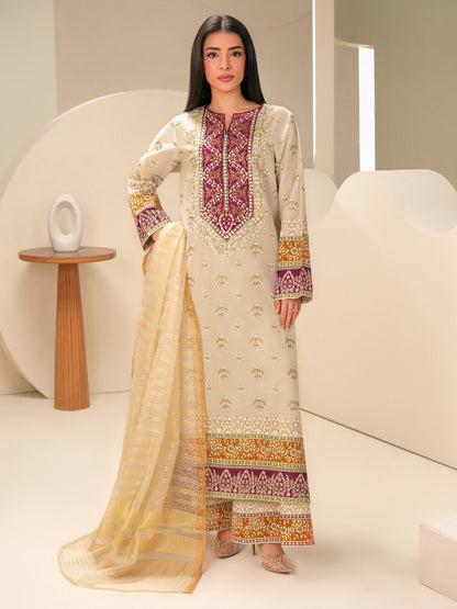 3 Piece Lawn Suit-Embroidered (Unstitched)