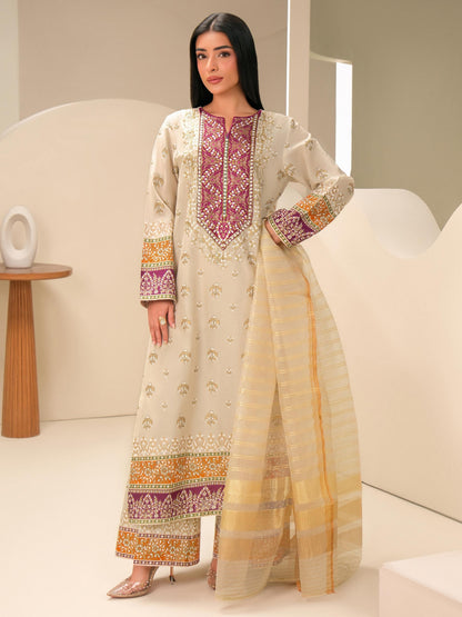 3 Piece Lawn Suit-Embroidered (Unstitched)