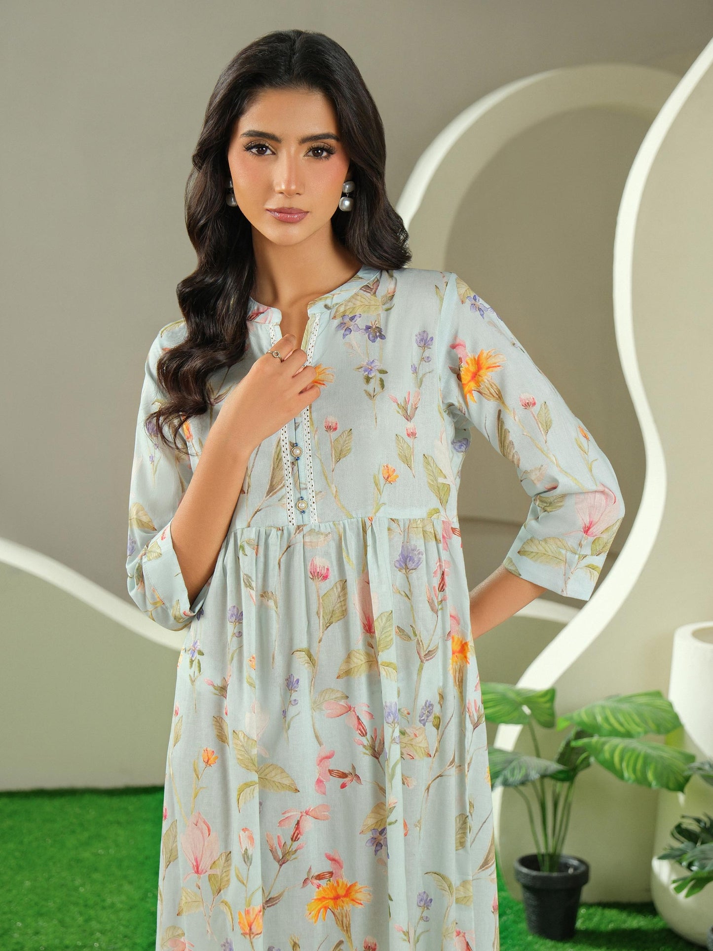 Cambric Shirt-Printed (Unstitched)