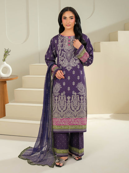 3 Piece Cambric Suit-Printed (Unstitched)