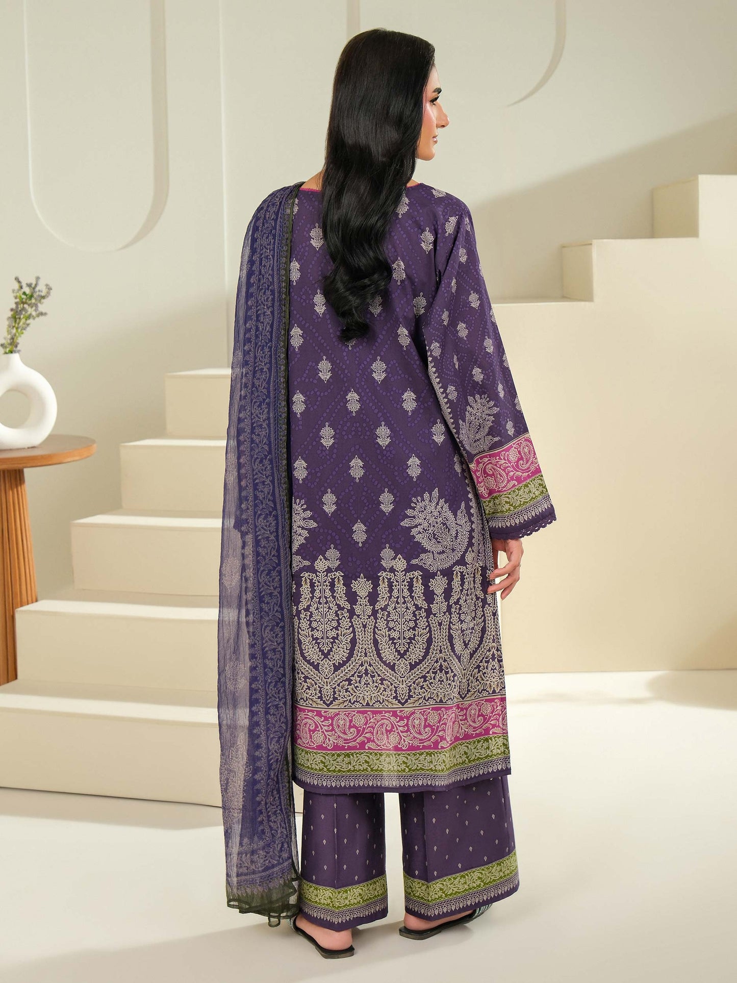 3 Piece Cambric Suit-Printed (Unstitched)