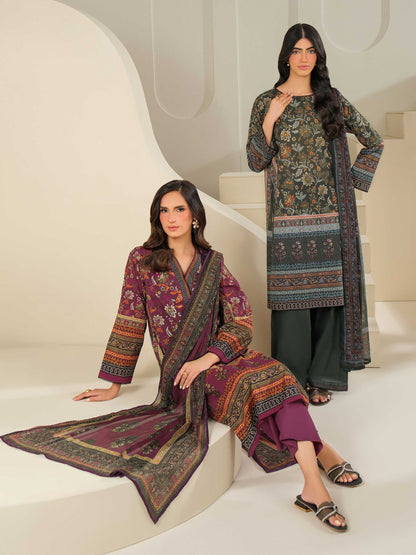 3 Piece Cambric Suit-Printed (Unstitched)