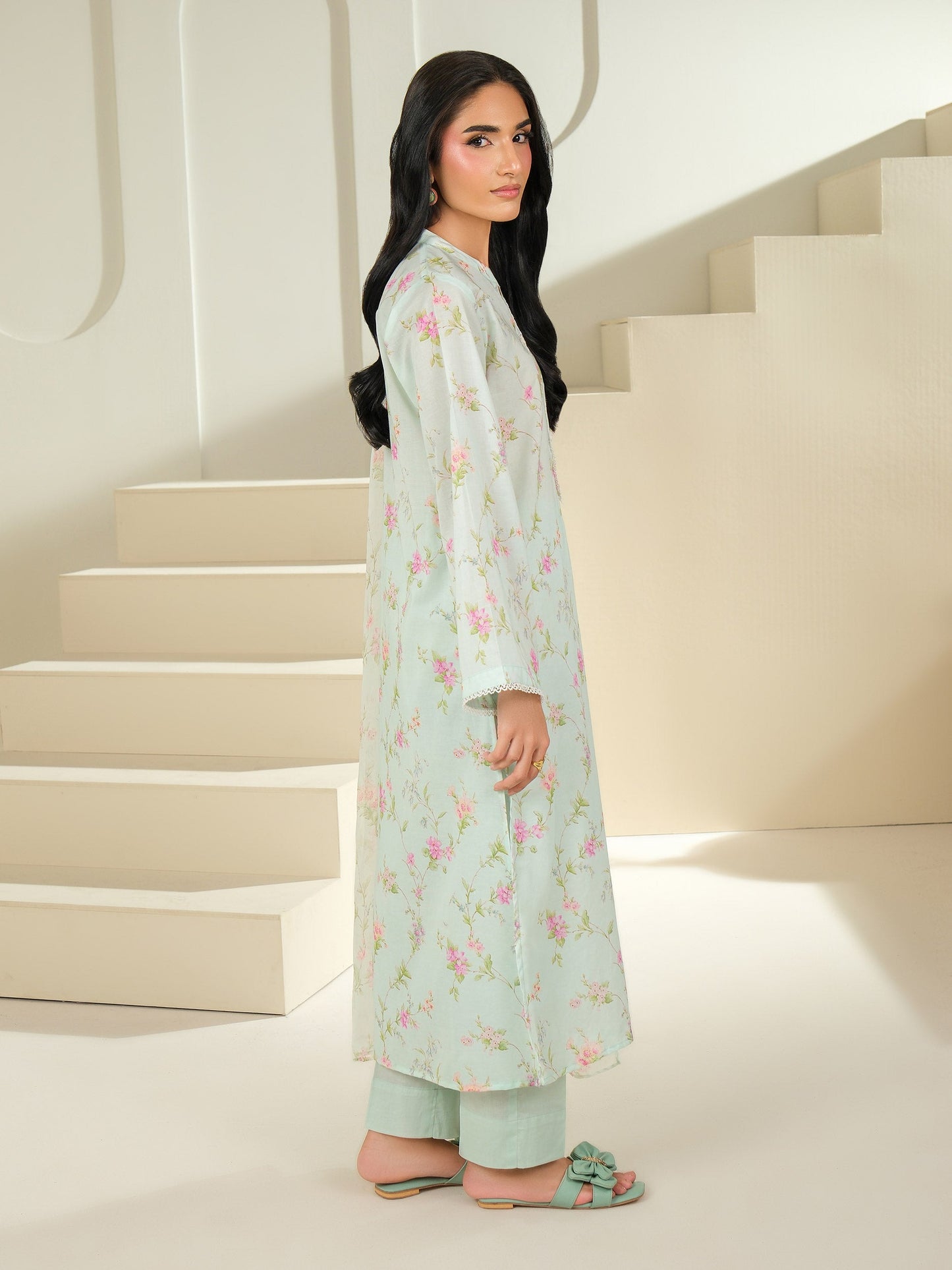 3 Piece Cambric Suit-Printed (Unstitched)