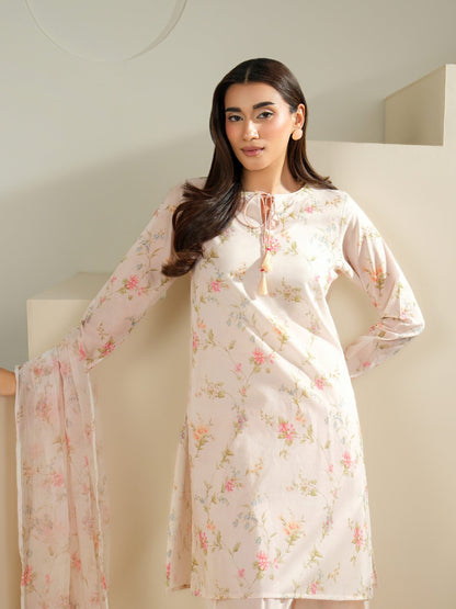 3 Piece Cambric Suit-Printed (Unstitched)