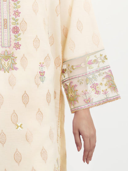 3 Piece Special Jacquard Suit-Embroidered (Unstitched)