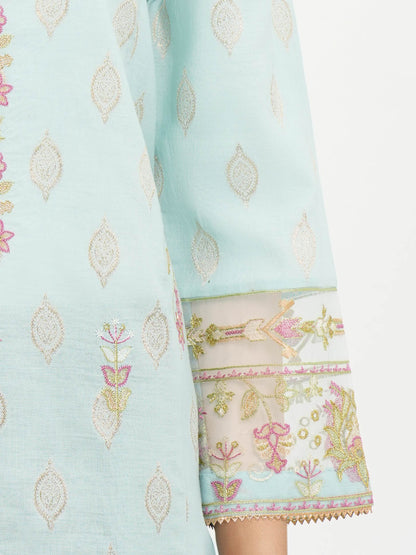 3 Piece Special Jacquard Suit-Embroidered (Unstitched)