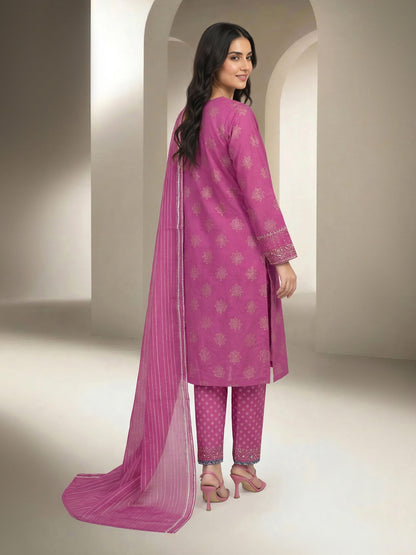 3 Piece Special Jacquard Suit- Embroidered (Unstitched)