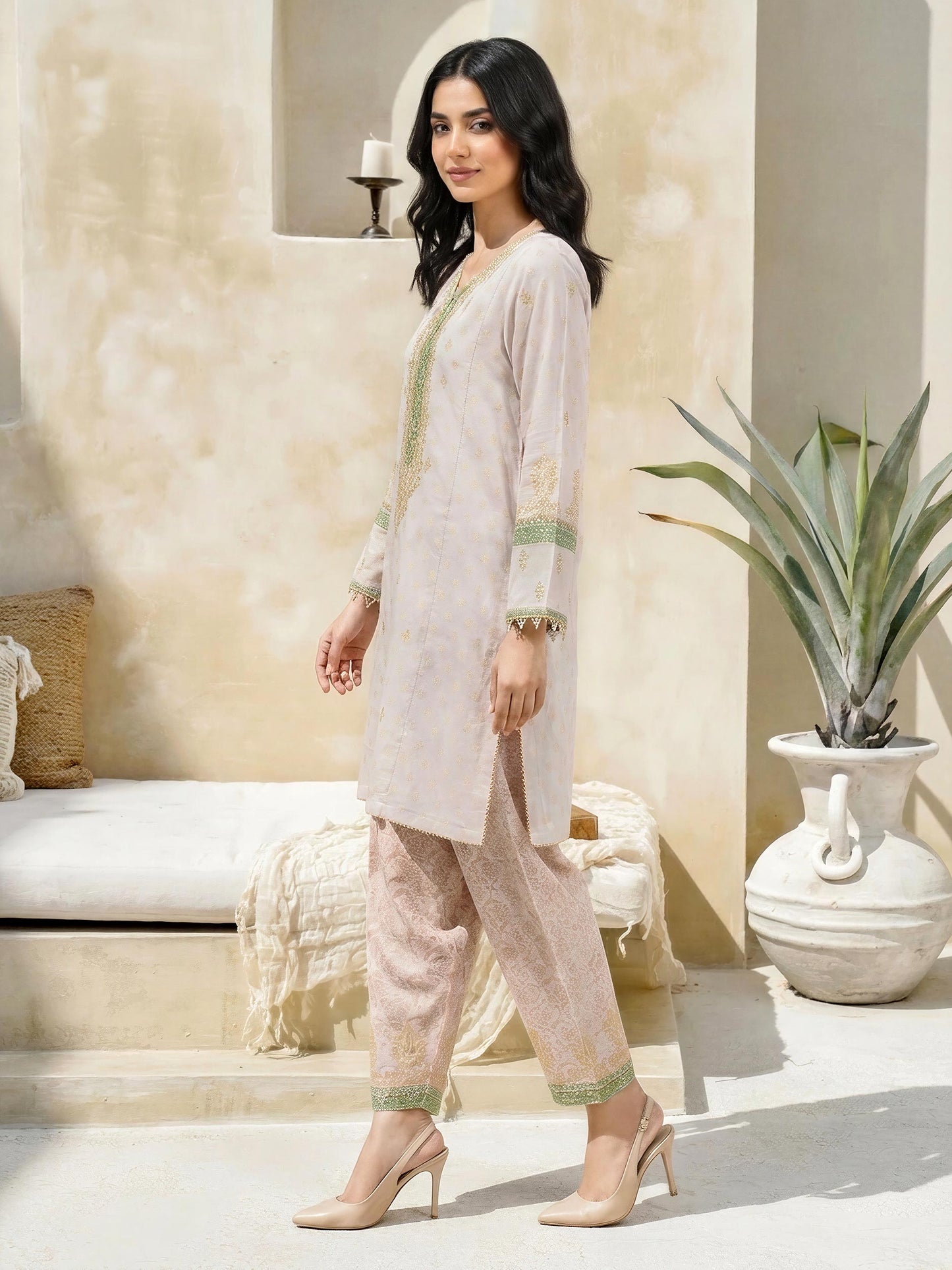3 Piece Special Jacquard Suit-Embroidered (Unstitched)