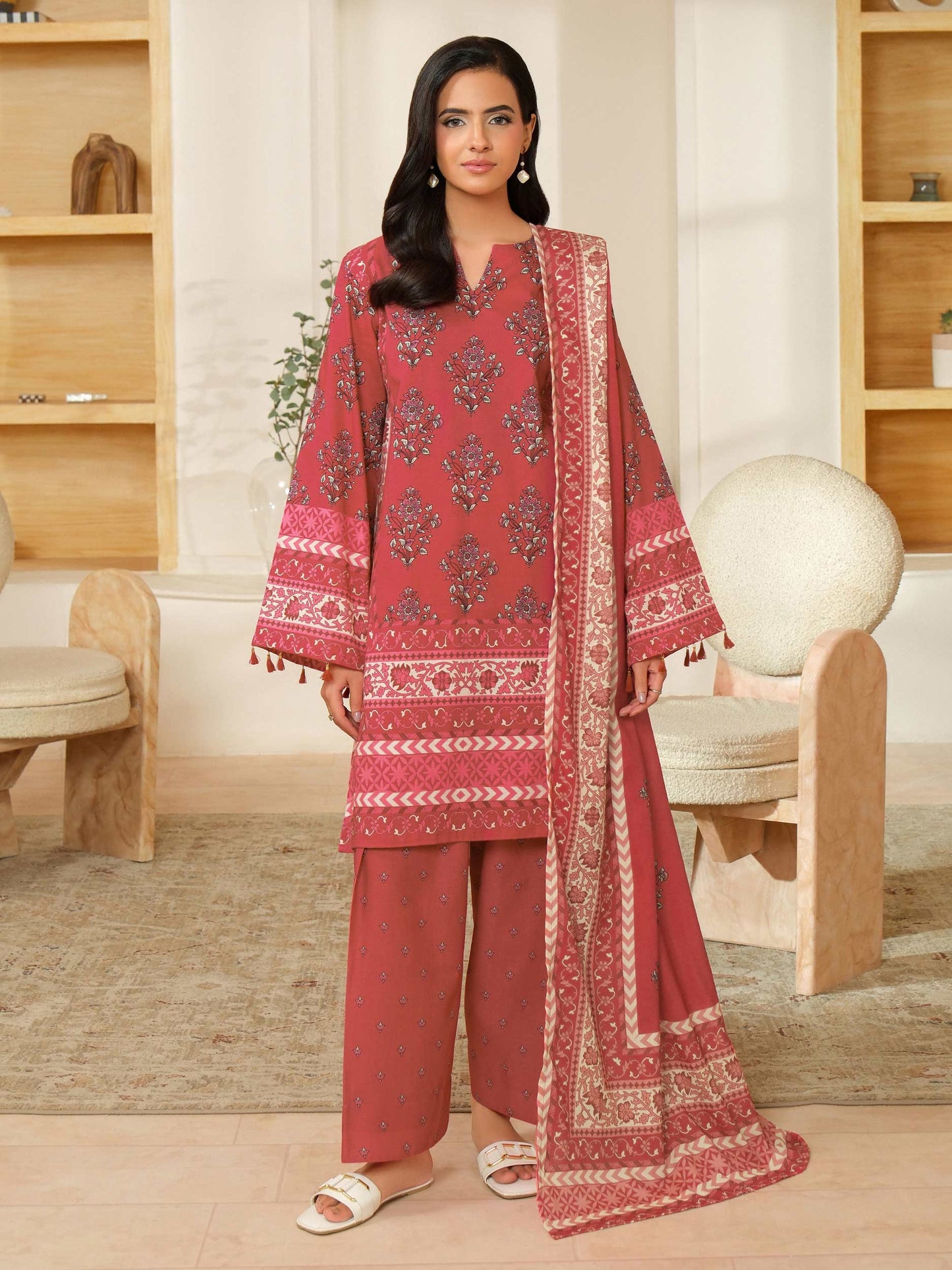 3 Piece Khaddar Suit-Printed (Unstitched)