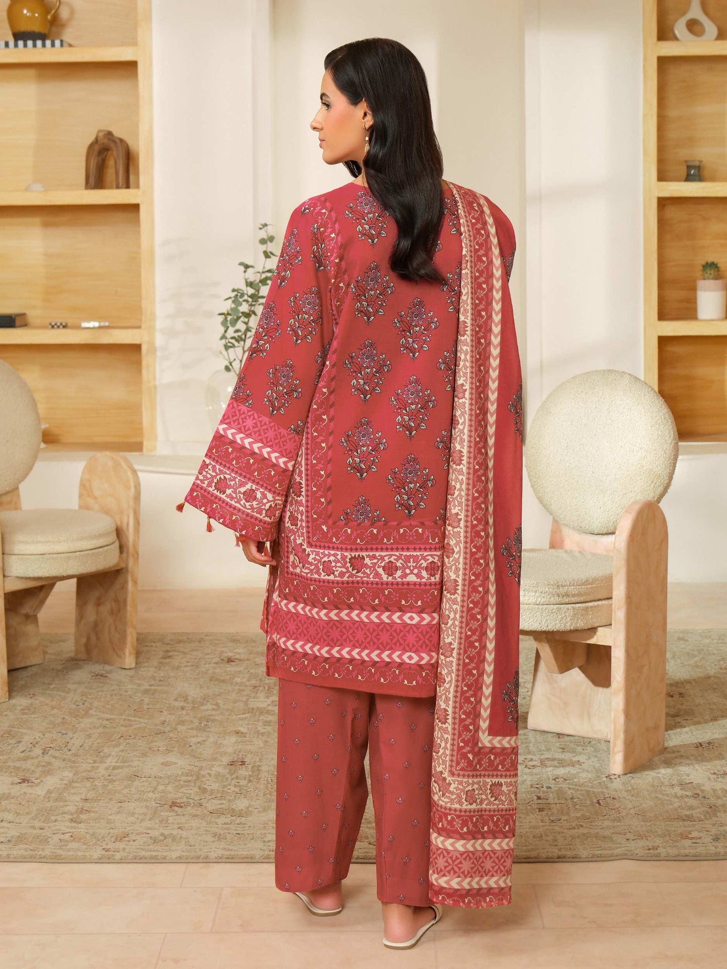 3 Piece Khaddar Suit-Printed (Unstitched)
