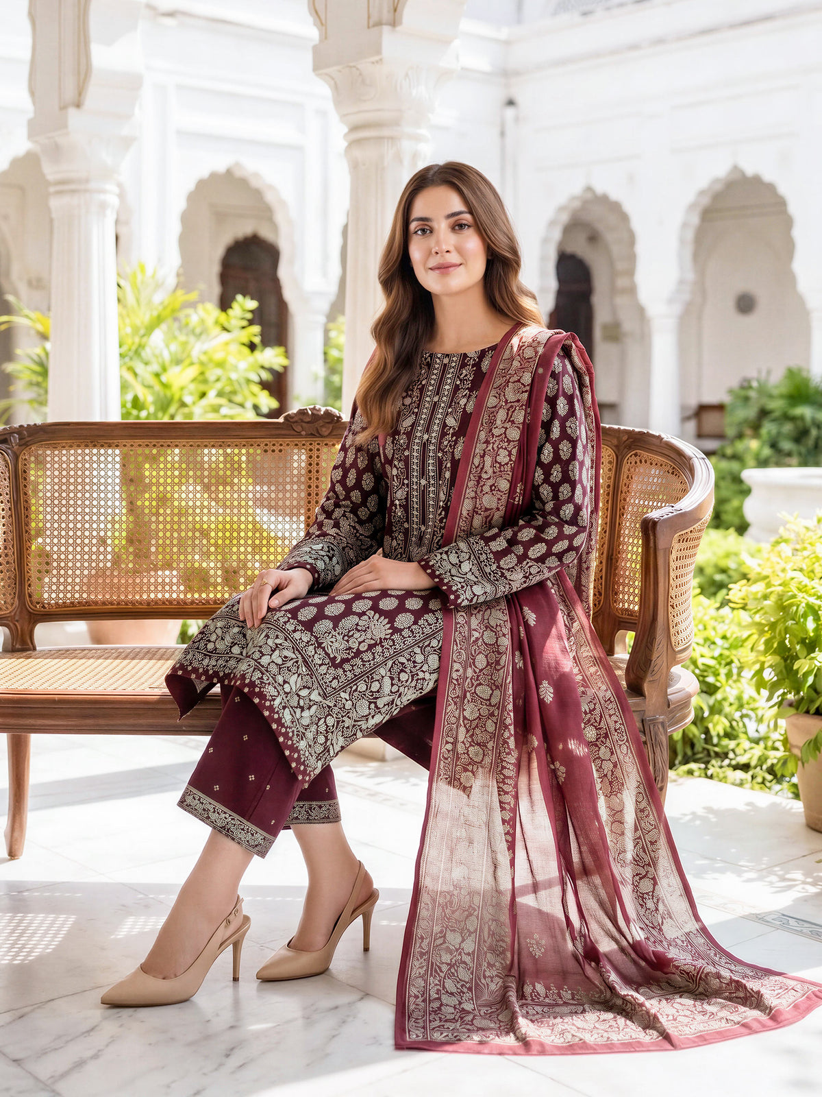 3 Piece Khaddar Suit (Unstitched)