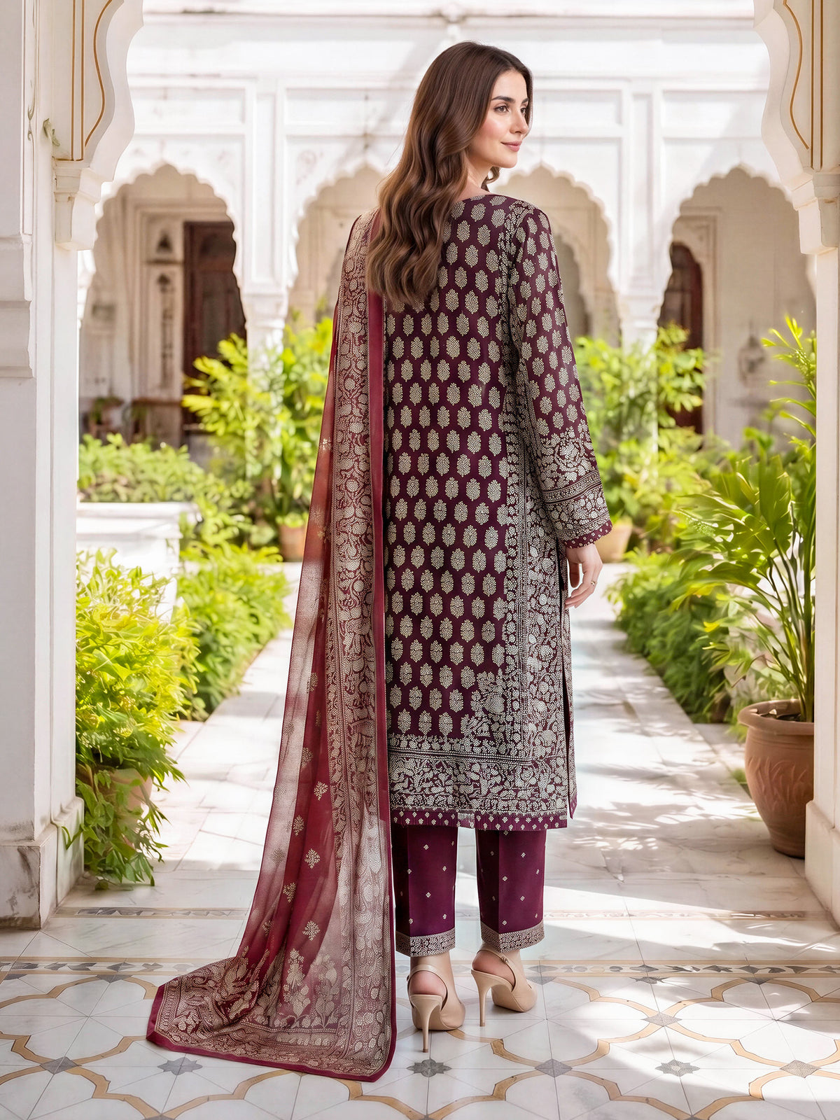 3 Piece Khaddar Suit (Unstitched)