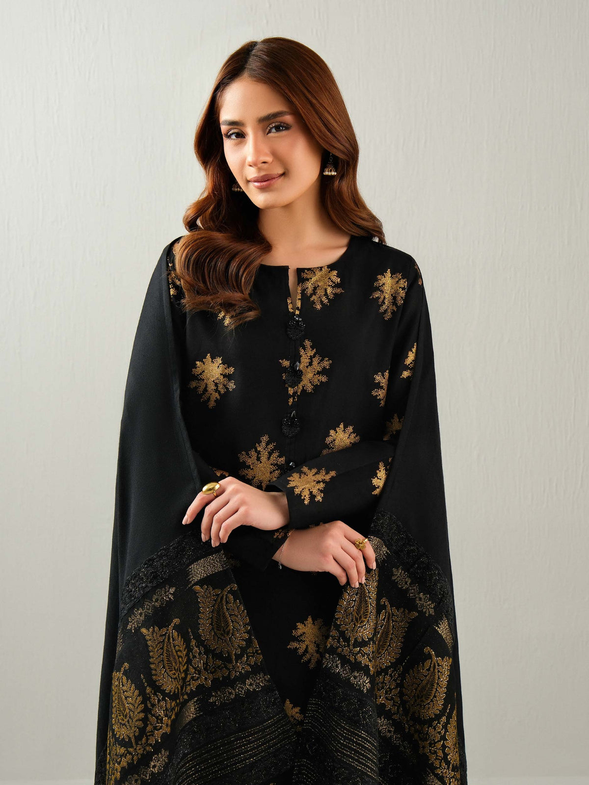 3 Piece Khaddar Paste Suit (Unstitched)