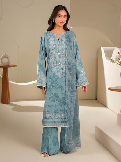 3 Piece Lawn Suit-Paste Print (Unstitched)