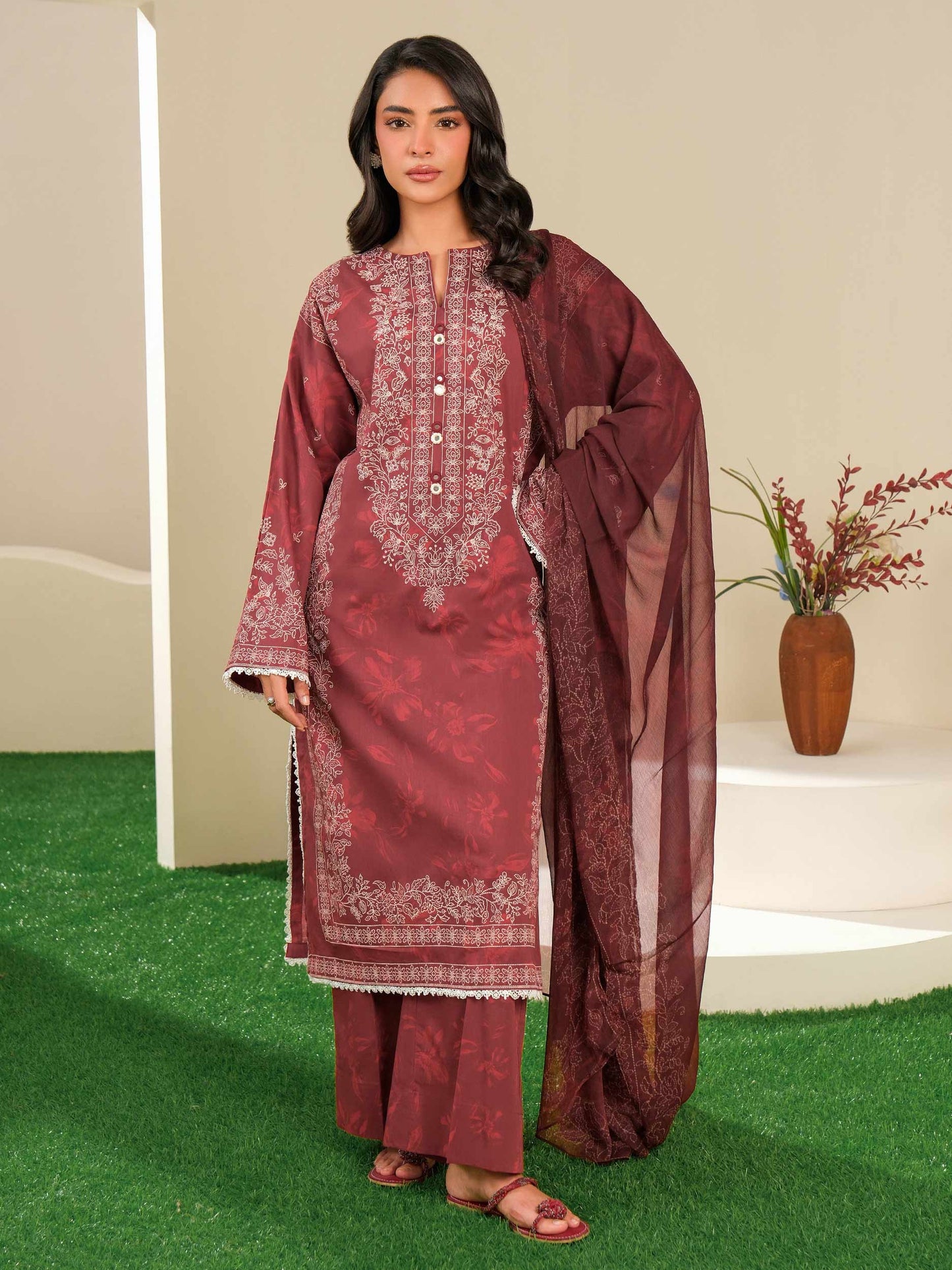 3 Piece Lawn Suit-Paste Print (Unstitched)