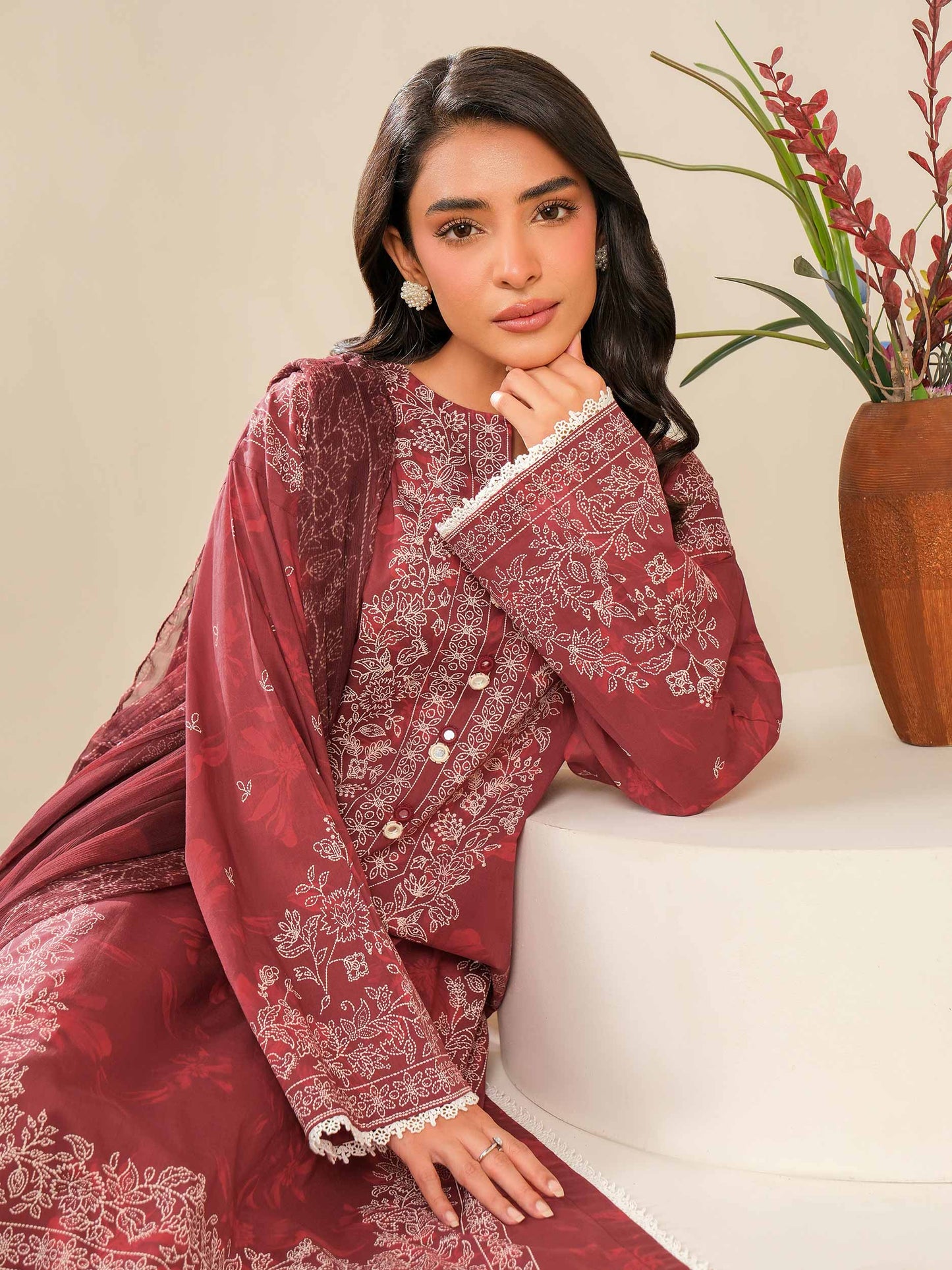3 Piece Lawn Suit-Paste Print (Unstitched)