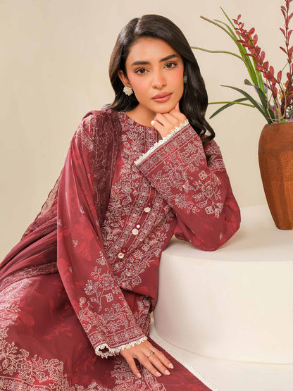 3 Piece Lawn Suit-Paste Print (Unstitched)