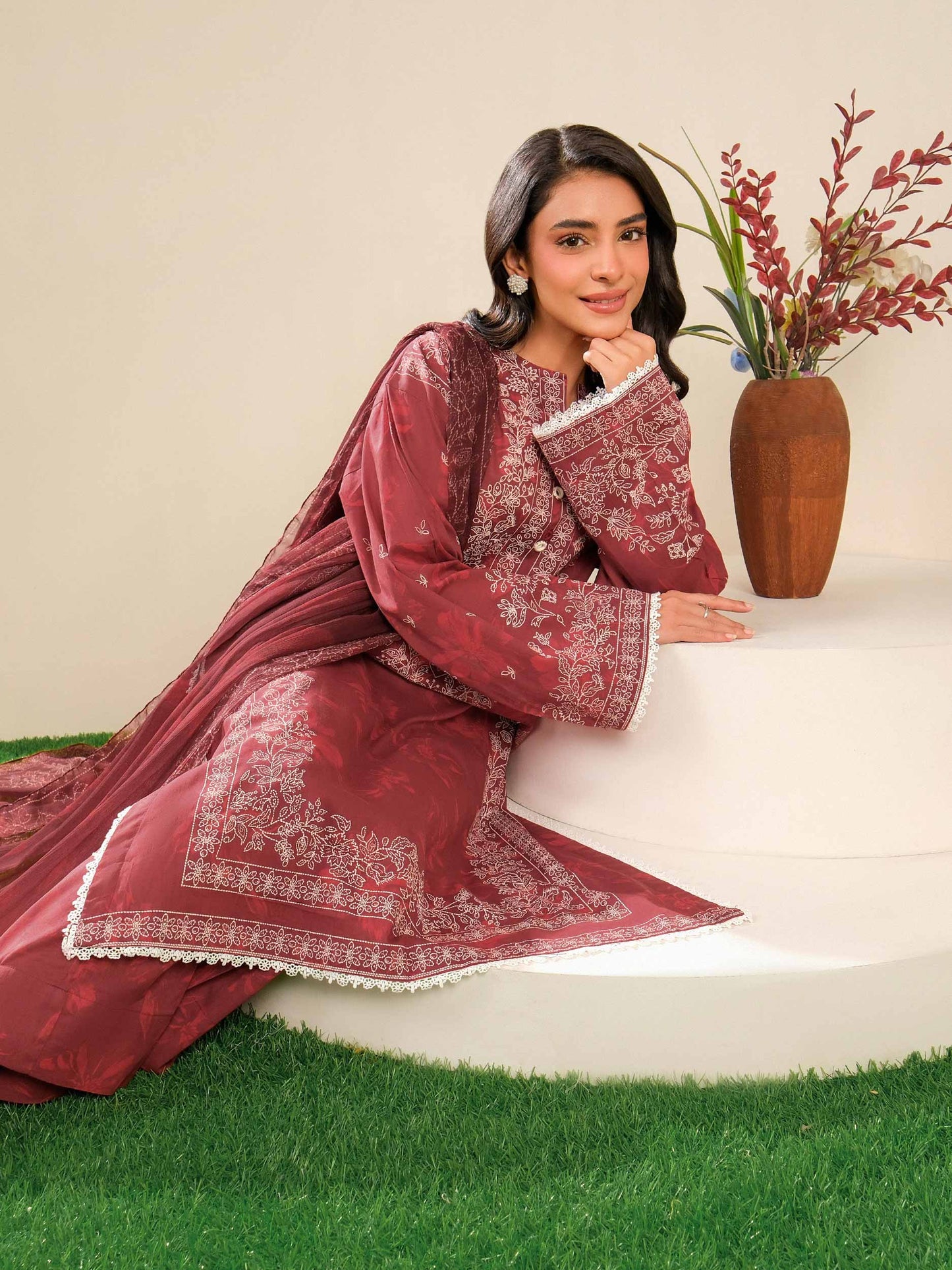 3 Piece Lawn Suit-Paste Print (Unstitched)