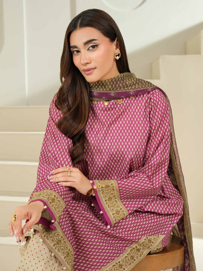 3 Piece Cambric Suit-Printed (Unstitched)