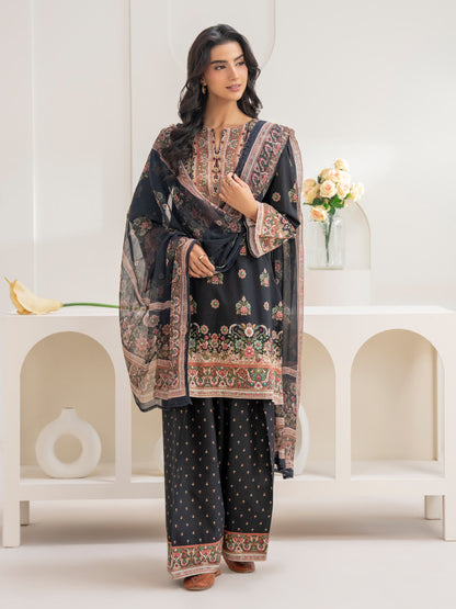 3 Piece Cambric Suit-Printed (Unstitched)