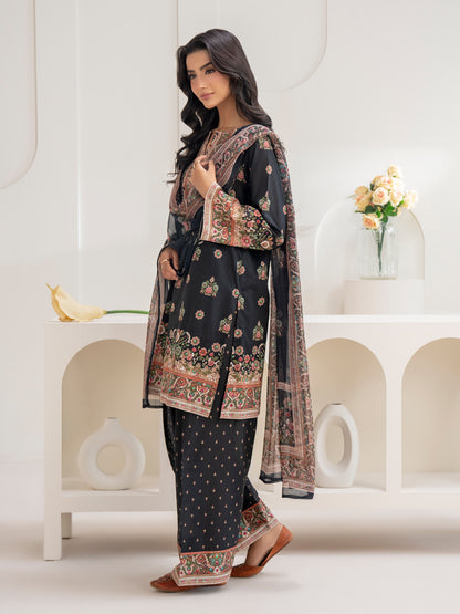 3 Piece Cambric Suit-Printed (Unstitched)