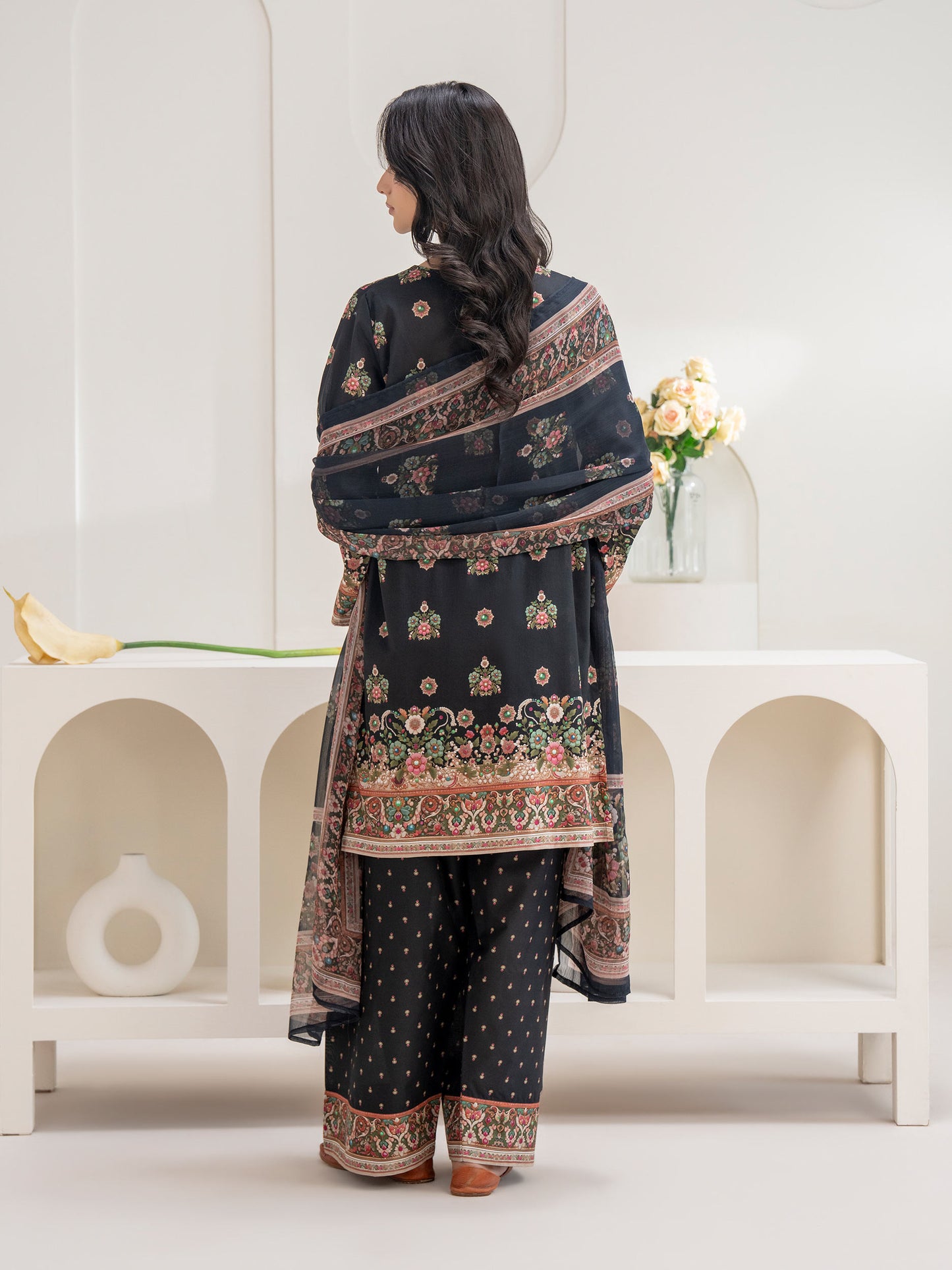 3 Piece Cambric Suit-Printed (Unstitched)