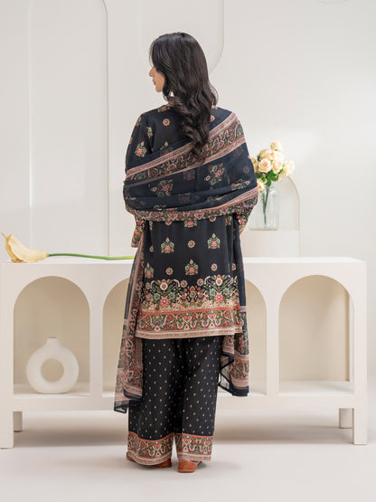 3 Piece Cambric Suit-Printed (Unstitched)