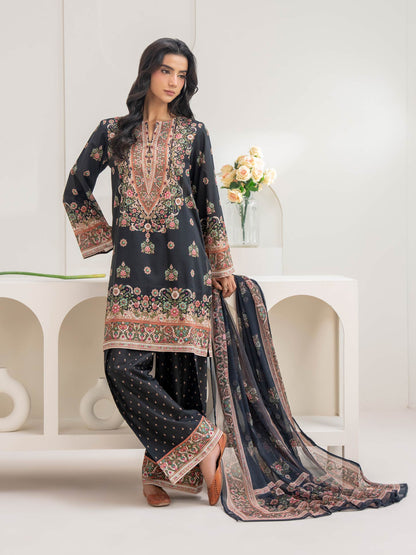 3 Piece Cambric Suit-Printed (Unstitched)