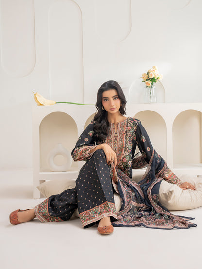 3 Piece Cambric Suit-Printed (Unstitched)