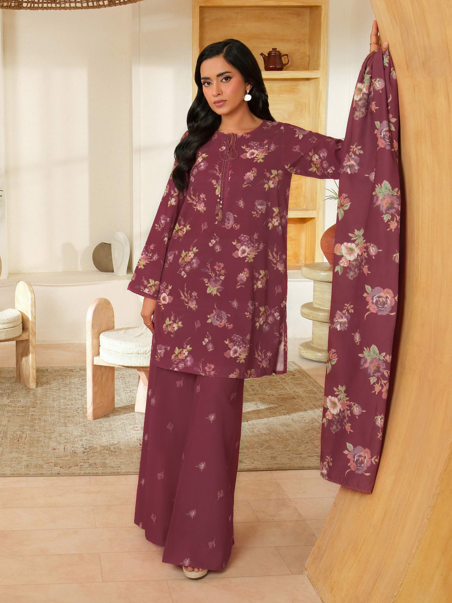 3 Piece Khaddar Suit-Printed (Unstitched)