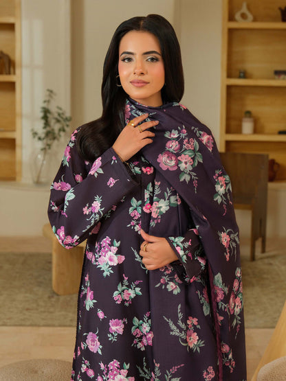 3 Piece Khaddar Suit-Printed (Unstitched)