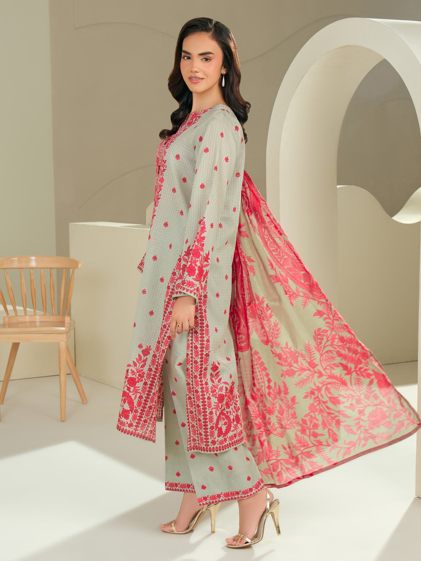 3 Piece Lawn Suit-Printed (Unstitched)