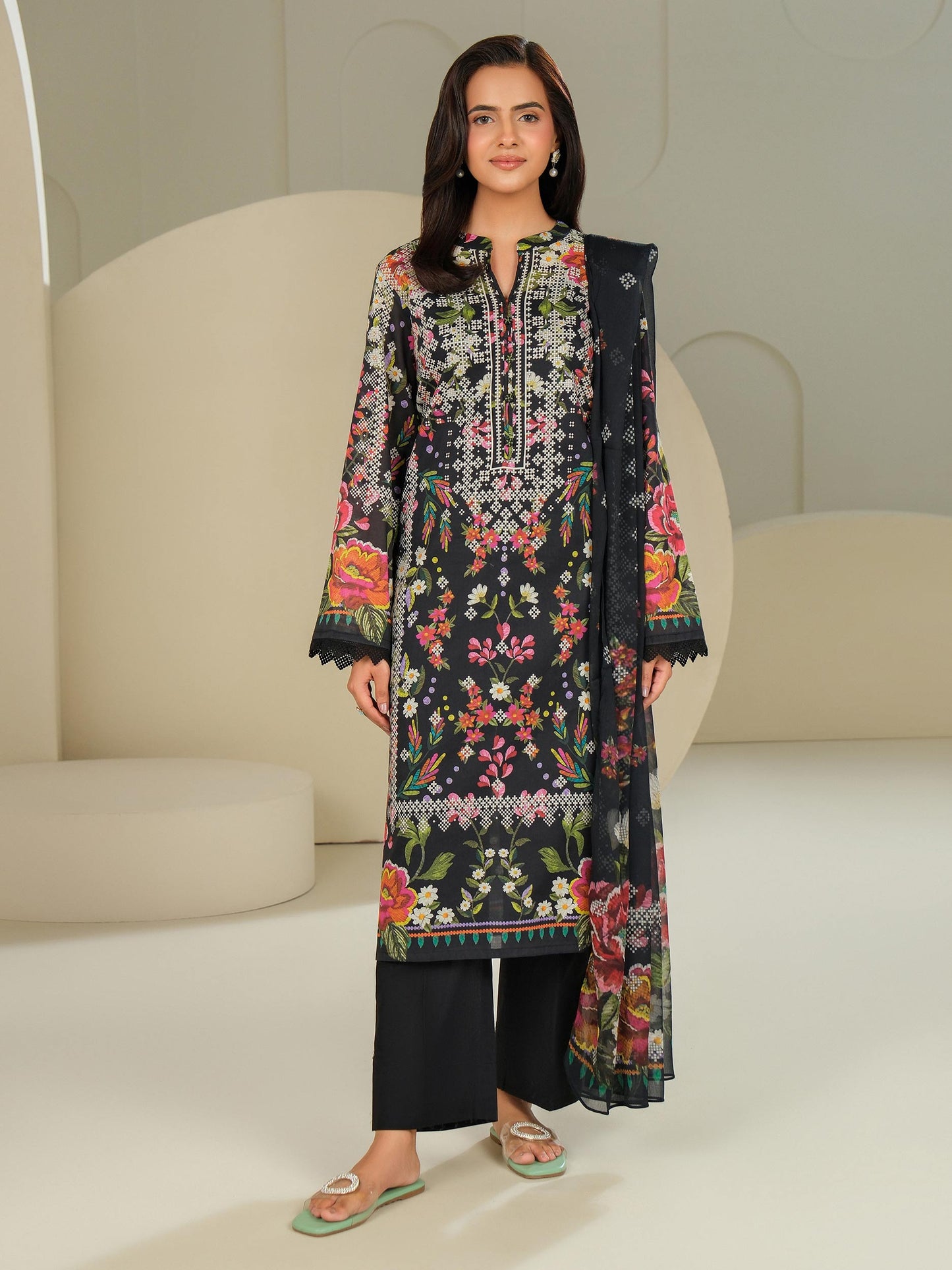 3 Piece Lawn Suit-Printed (Unstitched)
