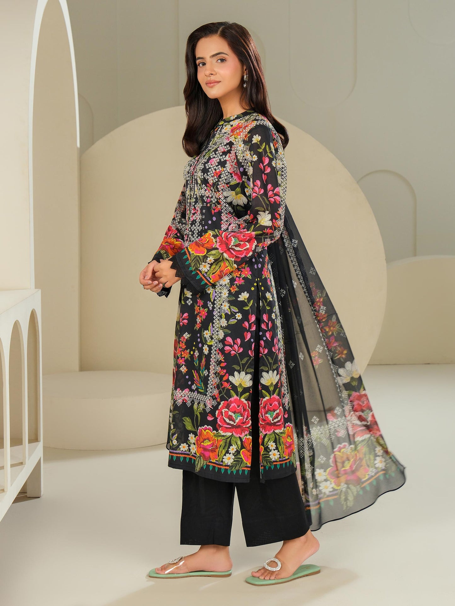 3 Piece Lawn Suit-Printed (Unstitched)