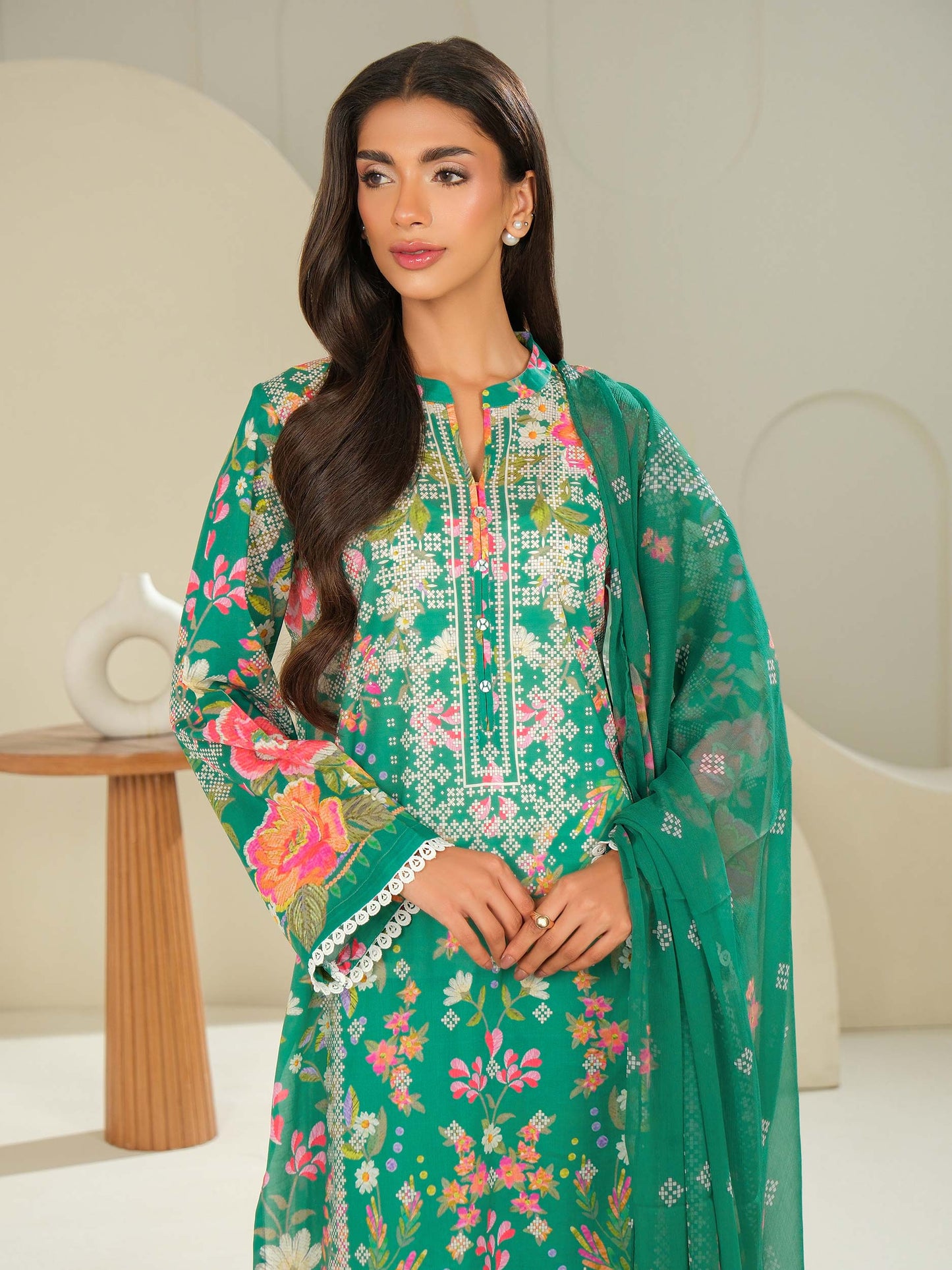 3 Piece Lawn Suit-Printed (Unstitched)