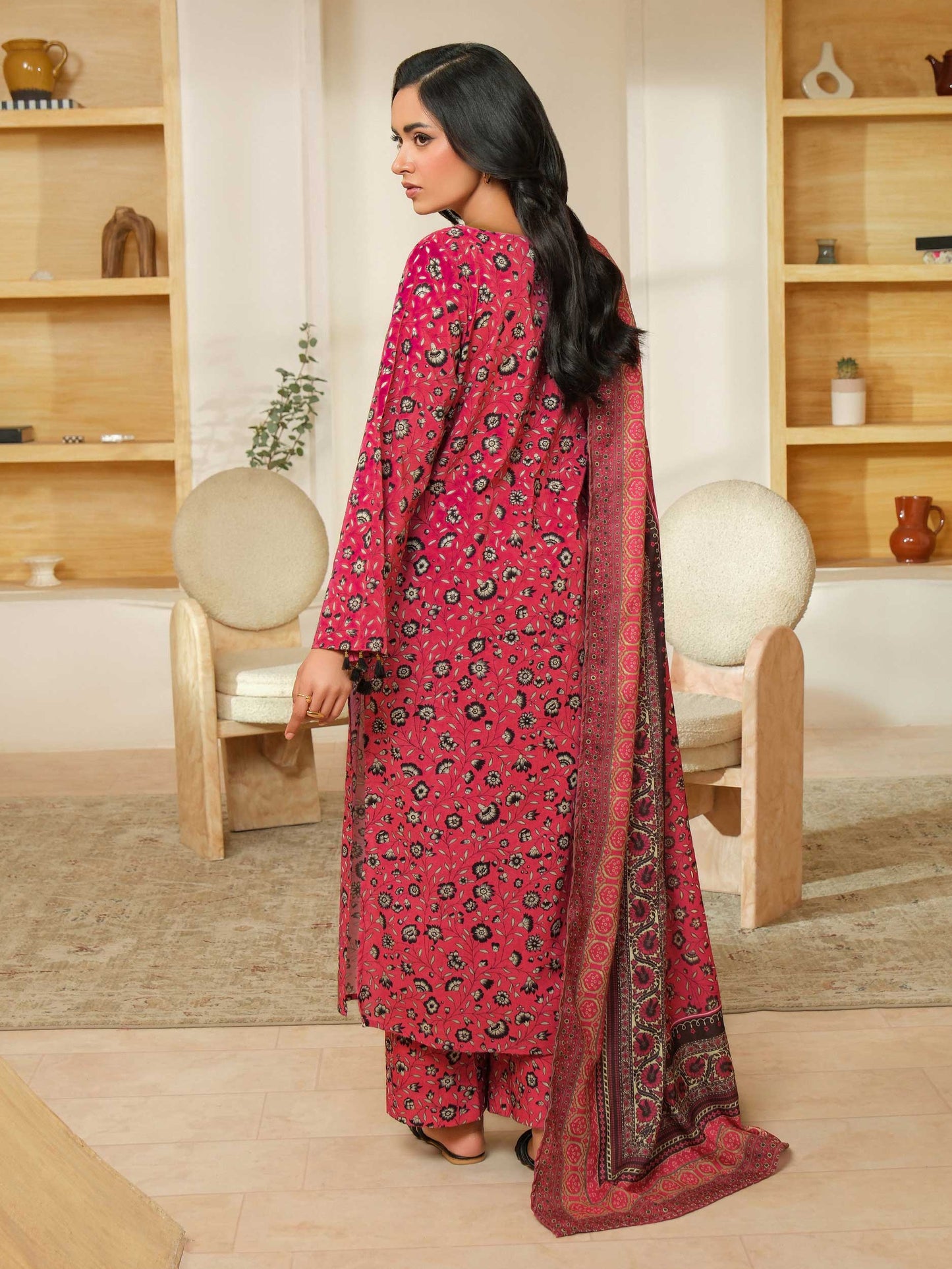 3 Piece Khaddar Suit-Printed (Unstitched)