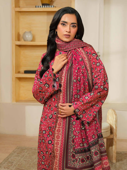 3 Piece Khaddar Suit-Printed (Unstitched)