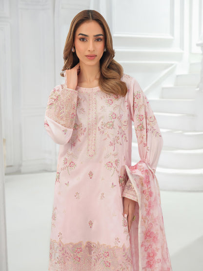 3 Piece Net Suit-Embroidered (Unstitched)