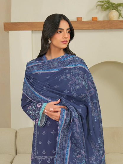 3 Piece Khaddar Suit-Printed (Unstitched)