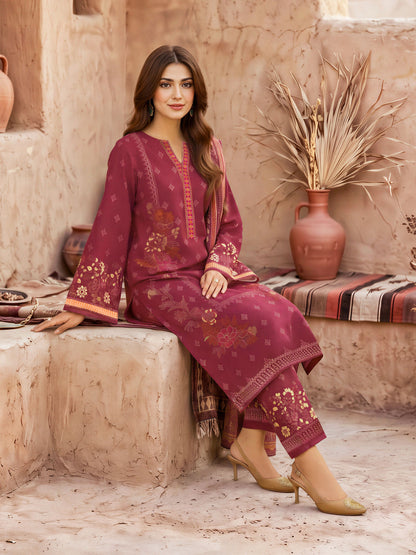 3 Piece Khaddar Suit-Printed (Unstitched)