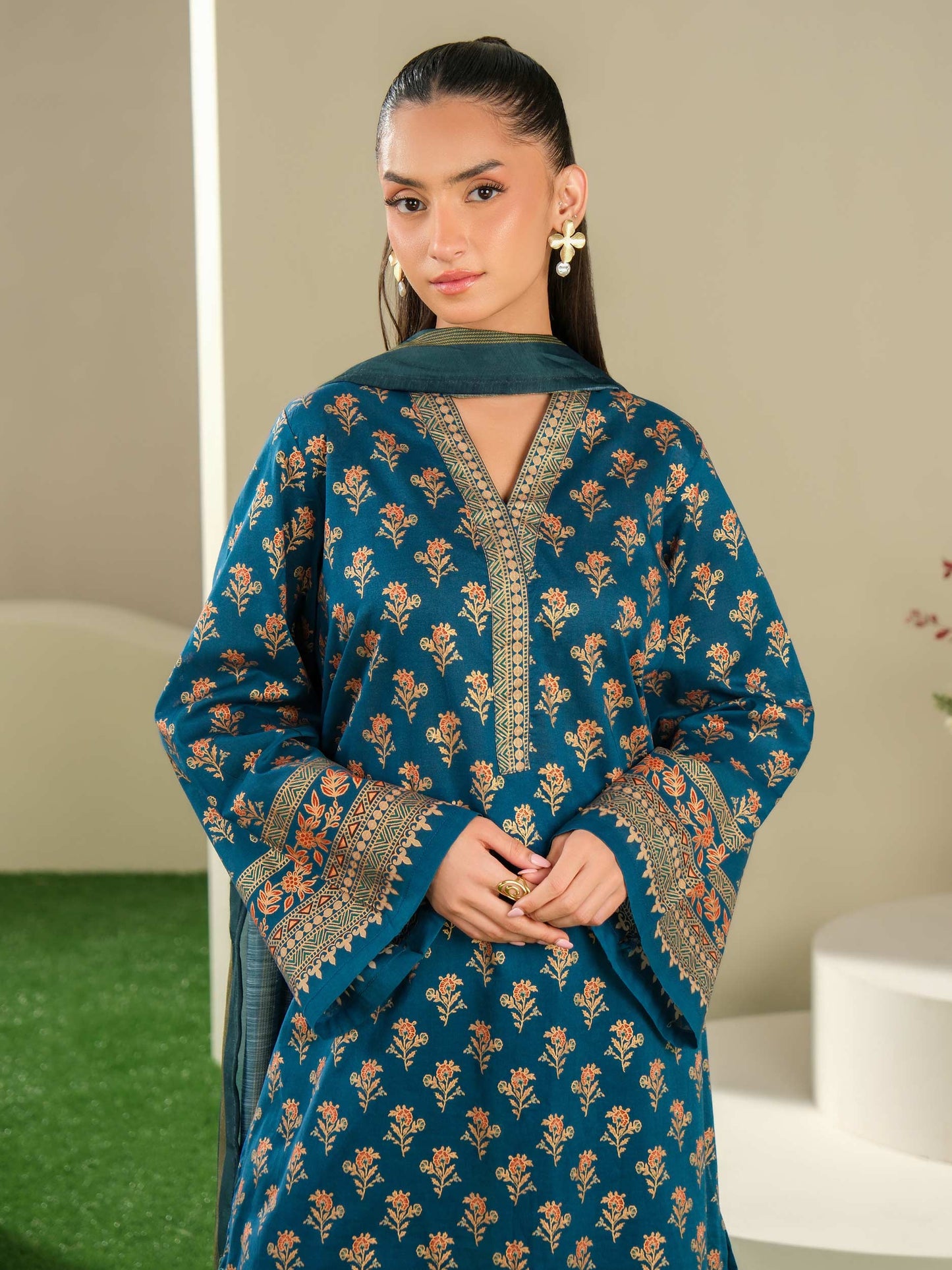 3 Piece Lawn Suit-Paste Print (Unstitched)